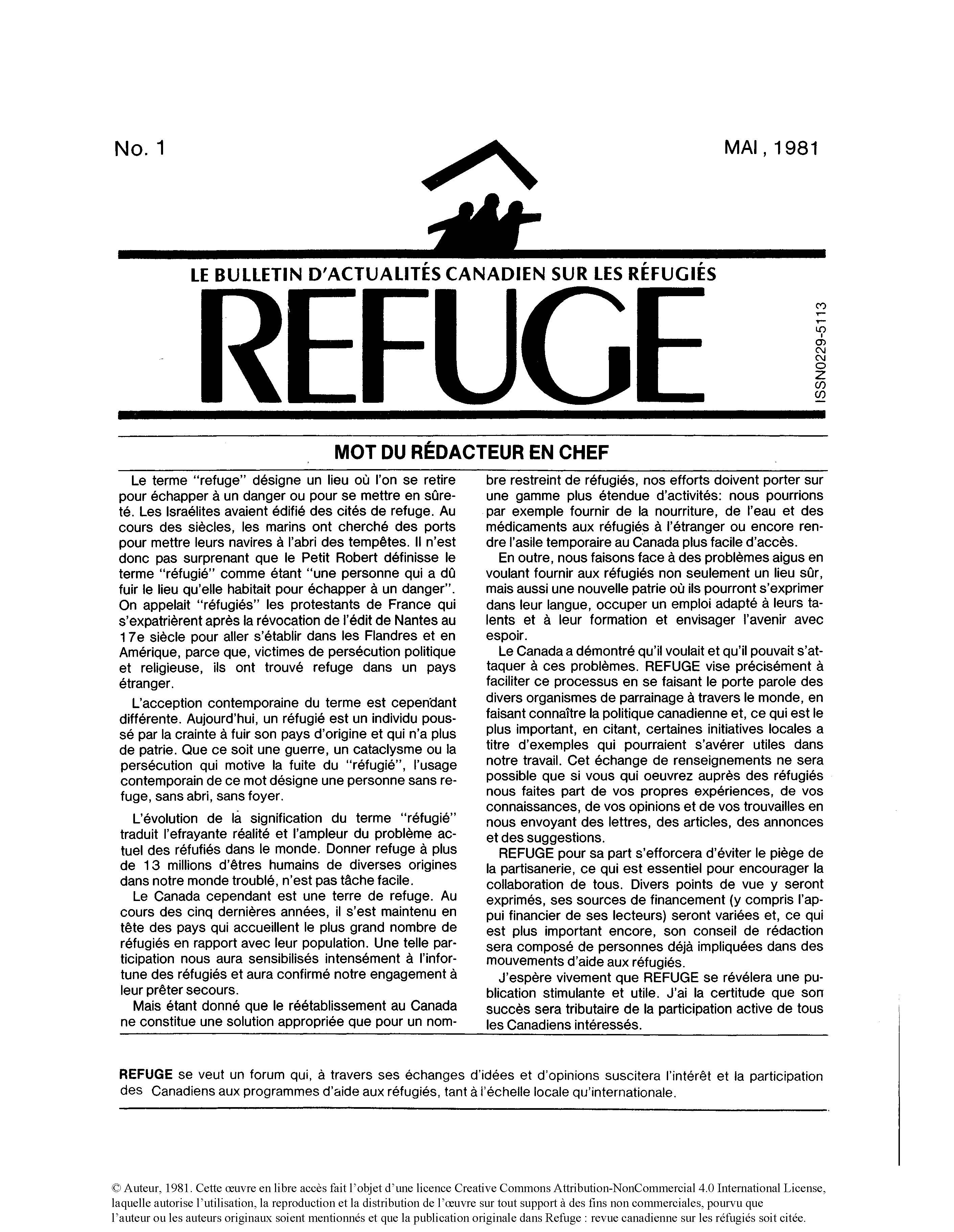cover Refuge 1.1 1981