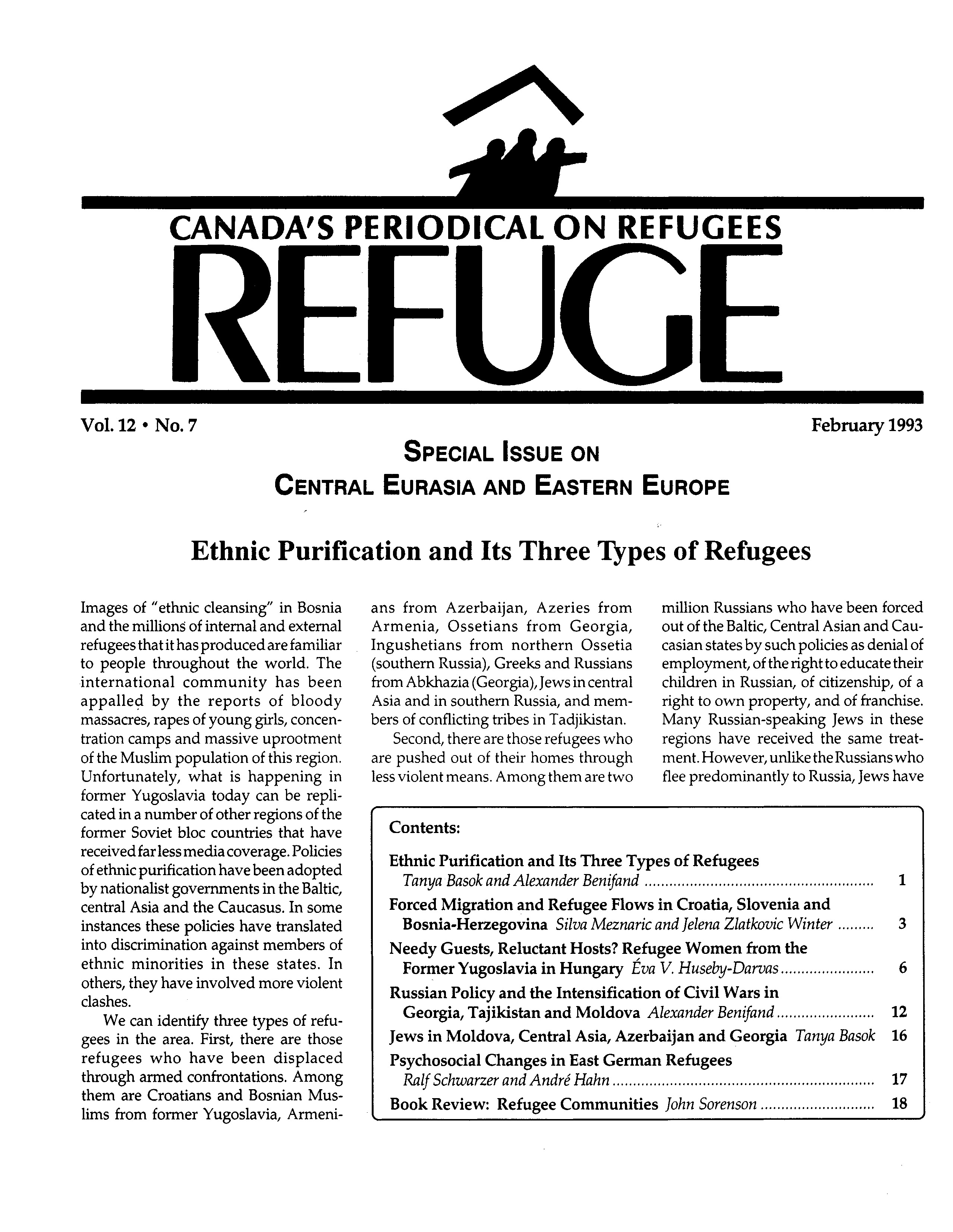 first page Refuge vol. 12.7 1993