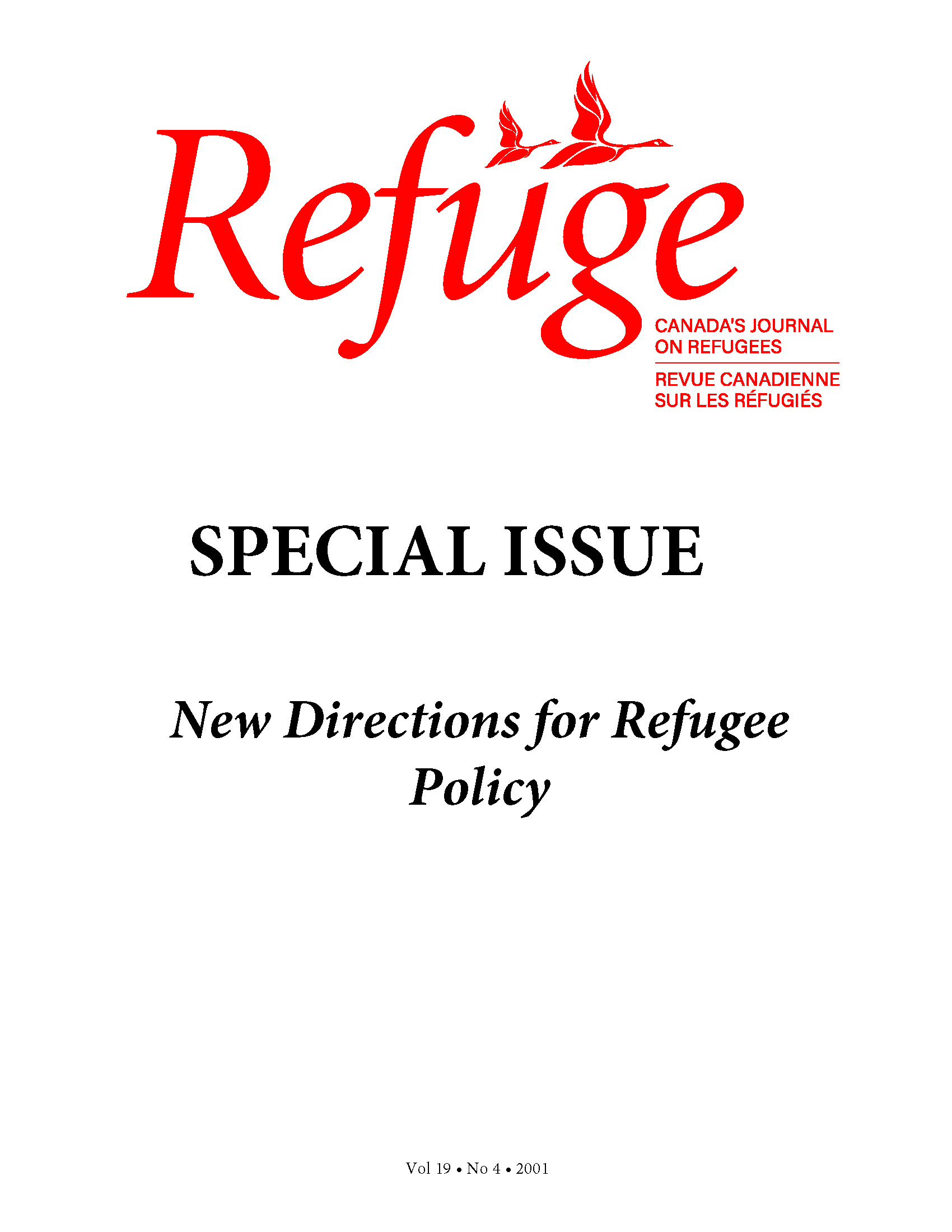 cover Refuge vol. 19.4 2001