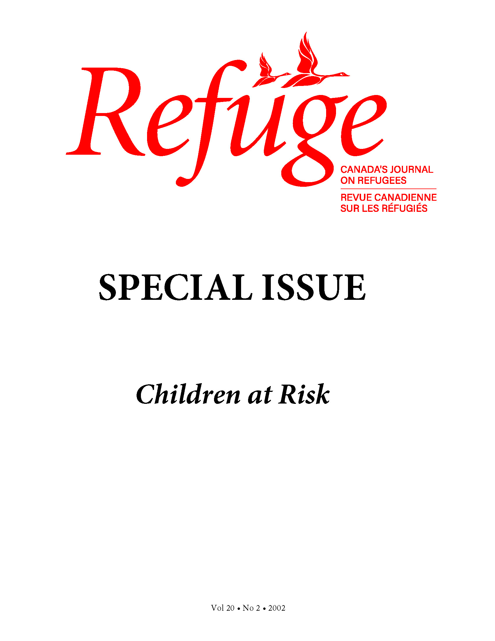 cover Refuge vol. 20.2 2002