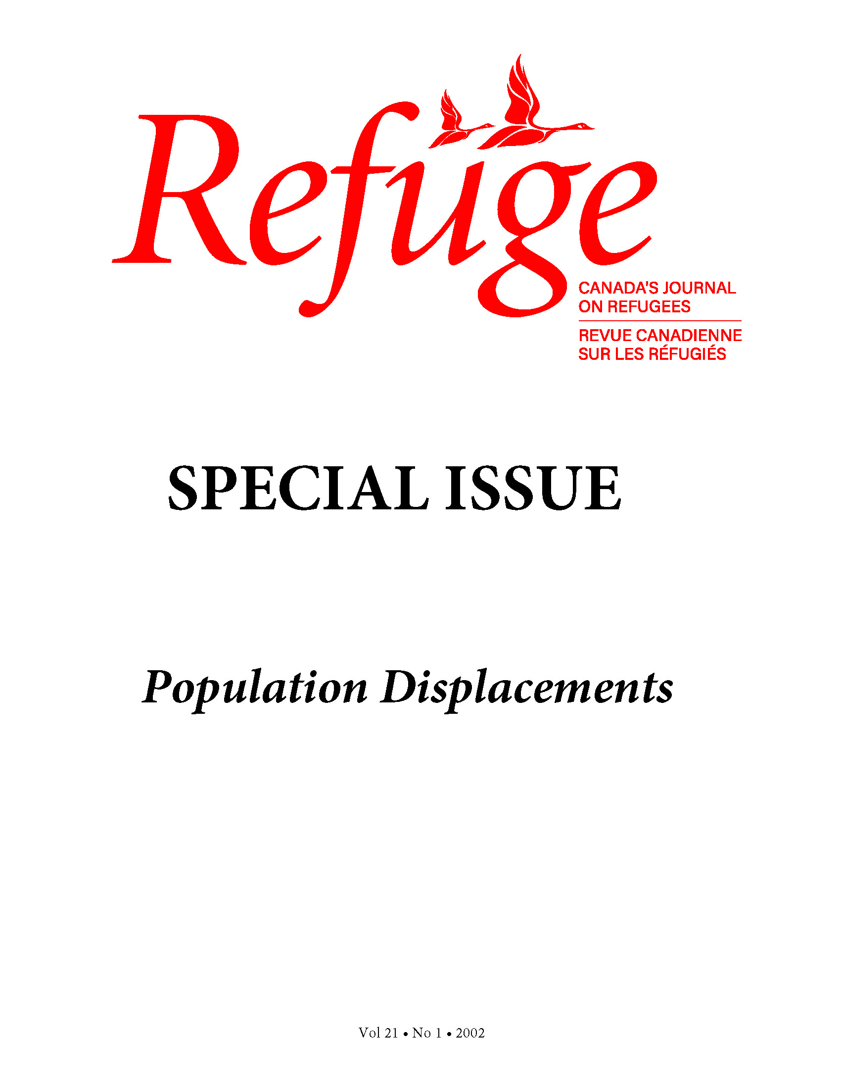 cover Refuge vol. 21.1 2002