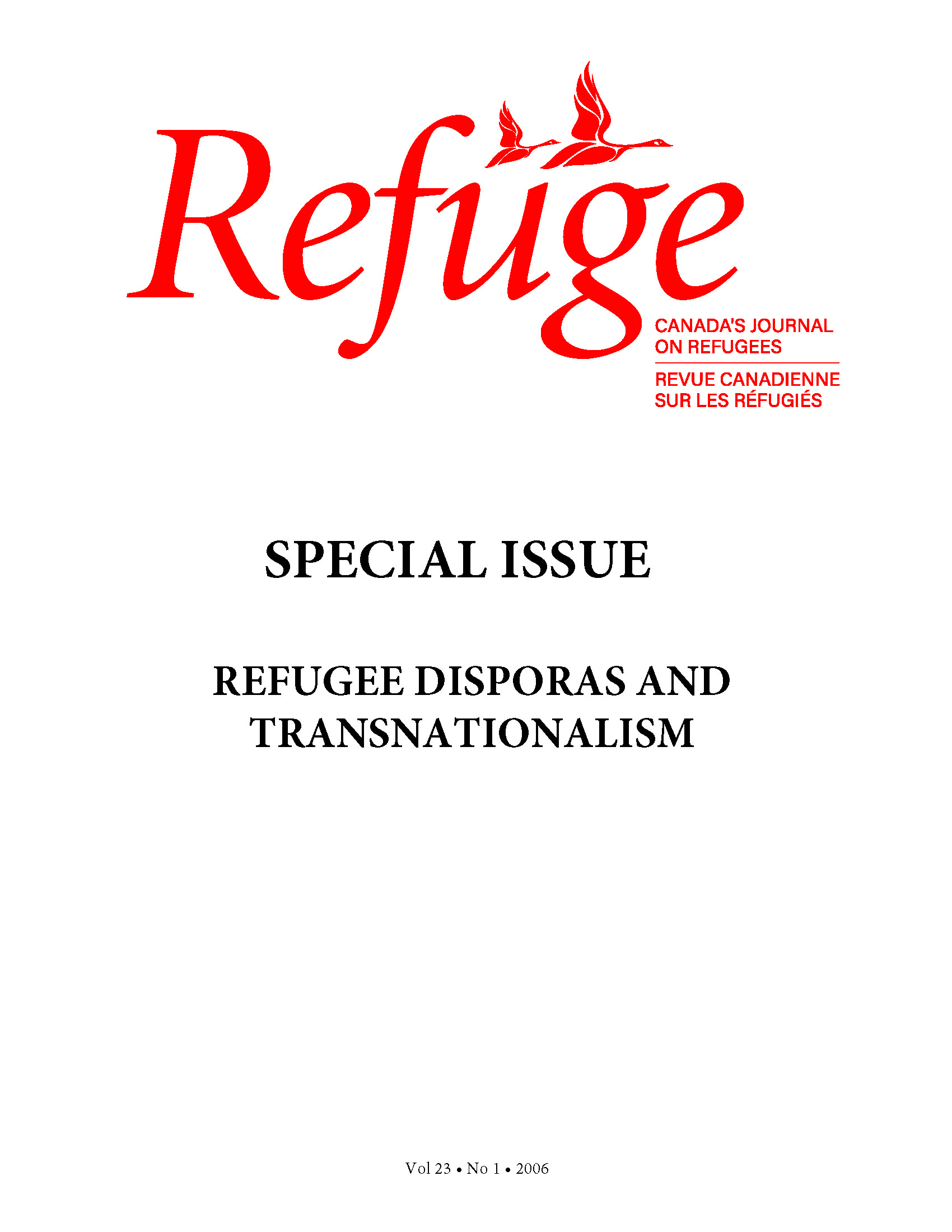 cover Refuge vol. 23.1 2006