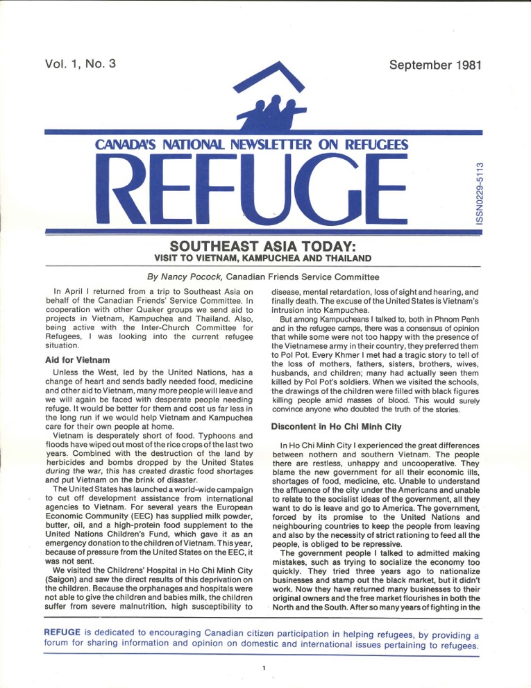 cover page Refuge 1.3 1981