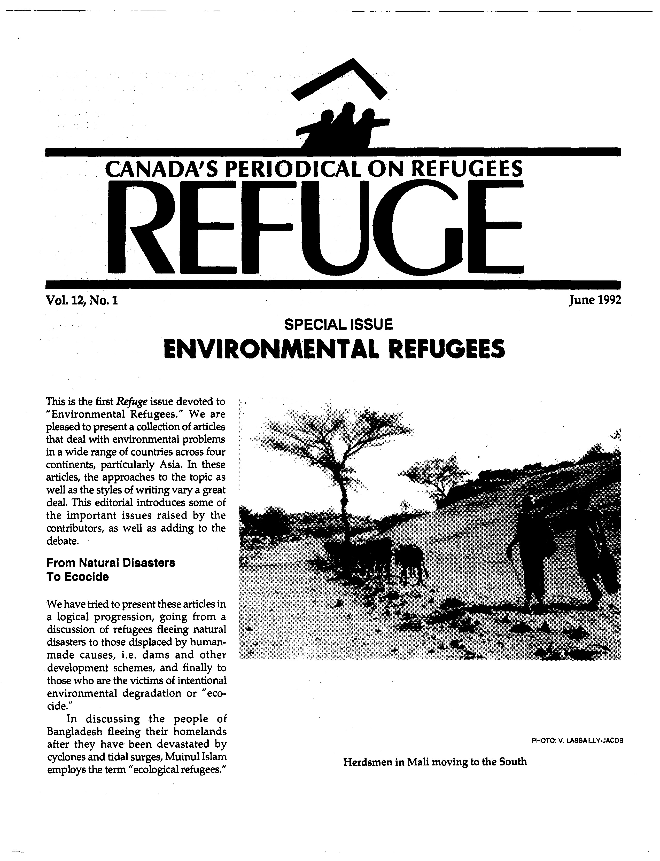 first page Refuge vol. 12.1 1992