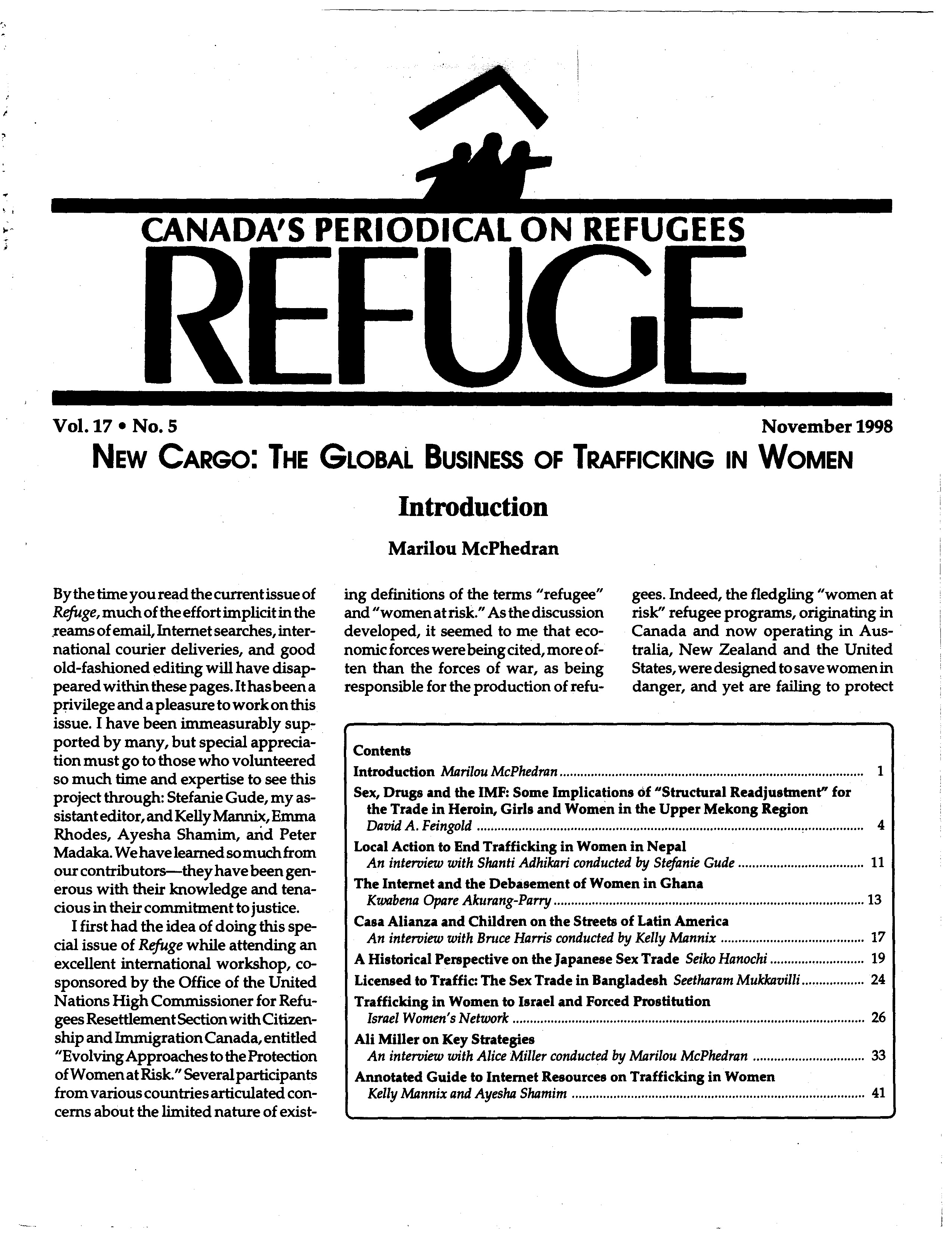first page Refuge vol. 17.5 1998