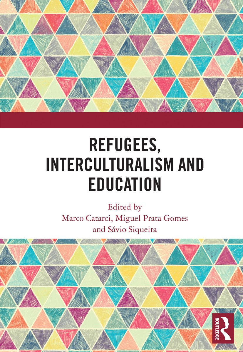 abstract art book cover for Refugees, Interculturalism and Education